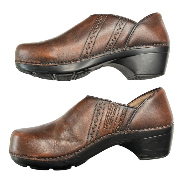 Dansko Sienna Brown Leather Mules Clogs Women's EU 40 US 9 Slip On Comfort Shoe - Picture 3 of 9